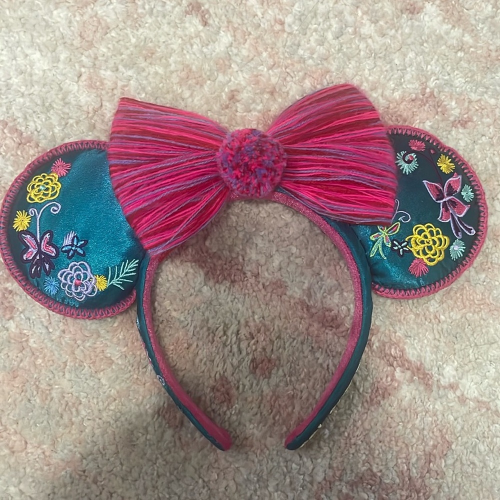 Encanto Disney Mickey/Minnie "Magic Awaits You" Embroidered Ear Headband